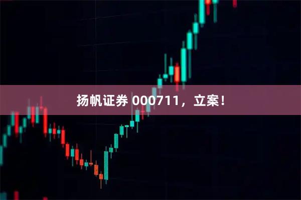 扬帆证券 000711，立案！